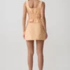 Vivian Embroidered Mini Skirt – Orange