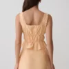 Vivian Embroidered Sleeveless Top – Orange