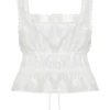 Vivian Embroidered Sleeveless Top – White