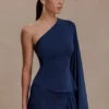 Vivica Slinky One Shoulder Top – Midnight Navy