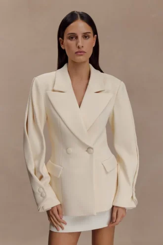 Wesley Structured Blazer – Buttercream