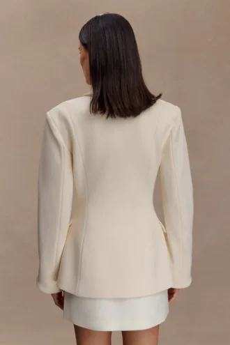 Wesley Structured Blazer – Buttercream