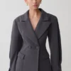 Wesley Structured Blazer – Charcoal Shadow