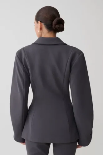 Wesley Structured Blazer – Charcoal Shadow