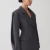 Wesley Structured Blazer – Charcoal Shadow