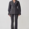 Wesley Structured Blazer – Charcoal Shadow