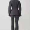 Wesley Structured Blazer – Charcoal Shadow