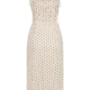 Willa Gathered Mesh Midi Dress – Polka Dot Willa Gathered Mesh Midi Dress – Polka Dot