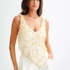 Willow Mother Of Pearl Halter Top – Pearl
