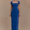 Wyatt Slinky And Mesh Maxi Dress – Cobalt Blue Wyatt Slinky And Mesh Maxi Dress – Cobalt Blue