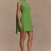 Wynter Scarf Draped Mini Dress – Green Wynter Scarf Draped Mini Dress – Green
