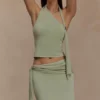 Xanthia Knit Halter Top – Pastel Green Xanthia Knit Halter Top – Pastel Green