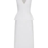 Yanina Cotton Halter Midi Dress – White Yanina Cotton Halter Midi Dress – White