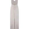 Yelena Ruched Halter Maxi Dress – Taupe Yelena Ruched Halter Maxi Dress – Taupe