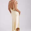 Yvette Slip Maxi Dress With Asymmetrical Hem – Butter Yvette Slip Maxi Dress With Asymmetrical Hem – Butter