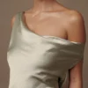 Yvette Slip Maxi Dress With Asymmetrical Hem – Sage Yvette Slip Maxi Dress With Asymmetrical Hem – Sage