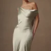 Yvette Slip Maxi Dress With Asymmetrical Hem – Sage Yvette Slip Maxi Dress With Asymmetrical Hem – Sage