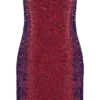 Zander Hand Beaded Strapless Mini Dress – Red Ombre Zander Hand Beaded Strapless Mini Dress – Red Ombre