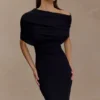 Zandie Cashmere Blend Knit Midi Dress – Black Zandie Cashmere Blend Knit Midi Dress – Black