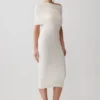 Zandie Cashmere Blend Knit Midi Dress – Ivory Zandie Cashmere Blend Knit Midi Dress – Ivory