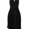Zelda Asymmetric Slinky Midi Dress – Black Zelda Asymmetric Slinky Midi Dress – Black