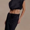 Zendaya Silk Crop Top – Black Zendaya Silk Crop Top – Black