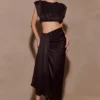 Zendaya Silk Midi Skirt – Black Zendaya Silk Midi Skirt – Black