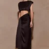 Zendaya Silk Midi Skirt – Black Zendaya Silk Midi Skirt – Black