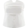 Zillah Strapless Cotton Top – White Zillah Strapless Cotton Top – White