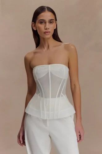 Zoe Structured Corset – White