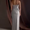 Zuri Hand Beaded Embellished Maxi Skirt – Silver Zuri Hand Beaded Embellished Maxi Skirt – Silver