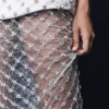 Zuri Hand Beaded Embellished Maxi Skirt – Silver Zuri Hand Beaded Embellished Maxi Skirt – Silver