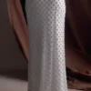 Zuri Hand Beaded Embellished Maxi Skirt – Silver Zuri Hand Beaded Embellished Maxi Skirt – Silver