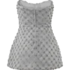 Zuri Hand Beaded Embellished Peplum Corset – Silver Zuri Hand Beaded Embellished Peplum Corset – Silver