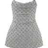 Zuri Hand Beaded Embellished Peplum Corset – Silver Zuri Hand Beaded Embellished Peplum Corset – Silver
